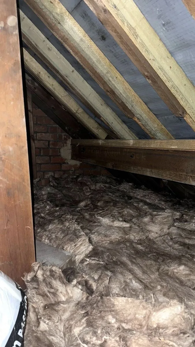 The same Leeds loft with 300mm of new mineral wool insulation laid