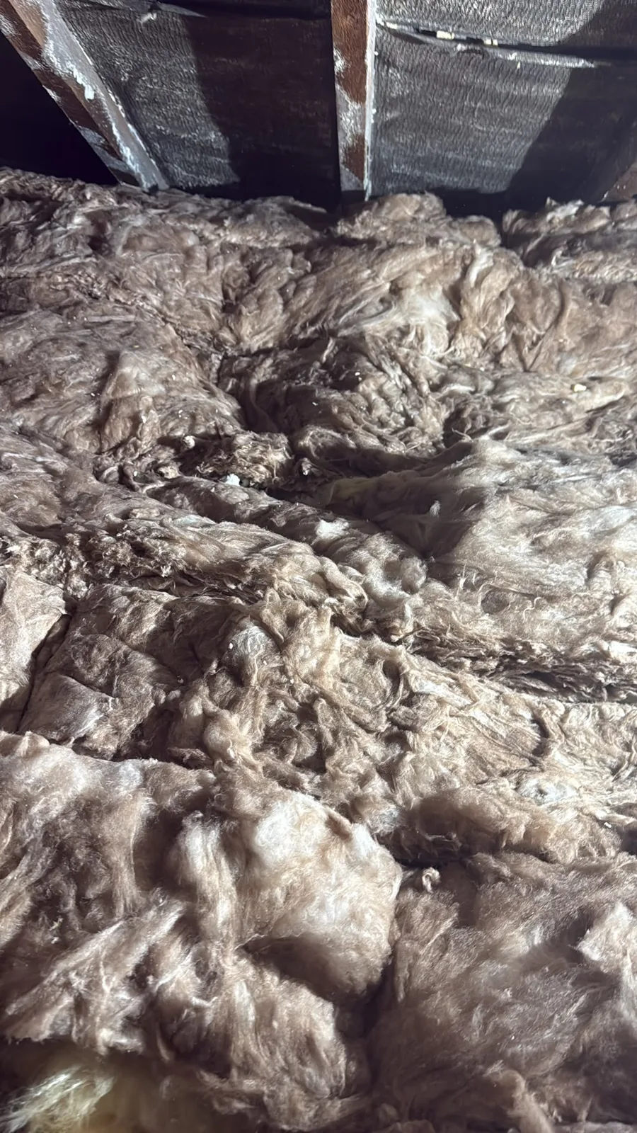 Mineral wool insulation top-up on the loft floor after spray foam removal in Wolverhampton